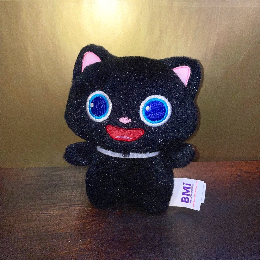 BMI Luck Bob The Black Cat Soft‎ Plush toy 6"
